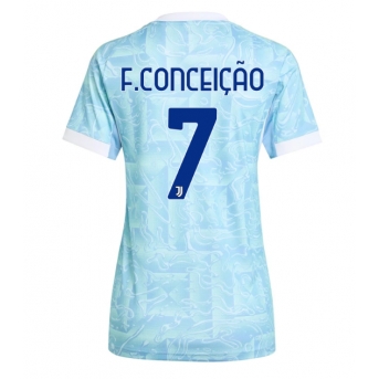Billige Fotballdrakt Juventus Francisco Conceicao #7 Replika Bortedrakt Dame 2025-26 Kortermet